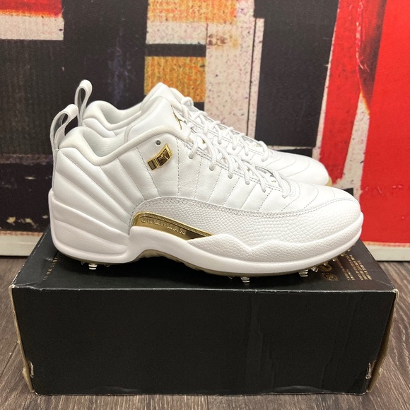 Jordan Shoes - 2022 Nike Air Jordan XII 12 Retro G Golf Masters White Metallic Gold DM0106 117